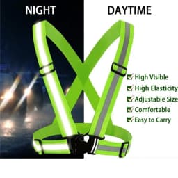 Outdoor Adjustable Safety Vests Night Walking Highlight Reflective Vest Lightweight Biking Safety Straps Waterproof Running Gear