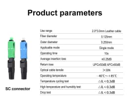 SC-UPC Optic Fiber Quick Cold UPC Fast Connector Embedded Fiber Optic Connector Quick Connector UPC