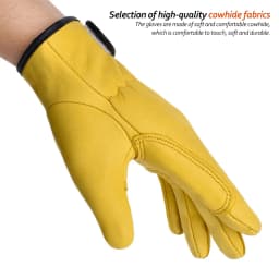 Leather Leather Work High Temperature Heat Insulation Gloves Safety Protection Worker Work Welding Garden Driver Gloves
