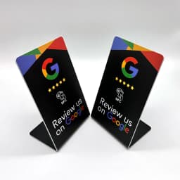 NFC Google Reviews Bracket 13.56Mhz Programmable Google Review Card NFC Station Table Bending Card Standing Brand Bracket