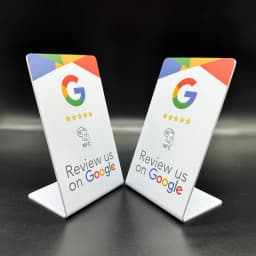 NFC Google Reviews Bracket 13.56Mhz Programmable Google Review Card NFC Station Table Bending Card Standing Brand Bracket