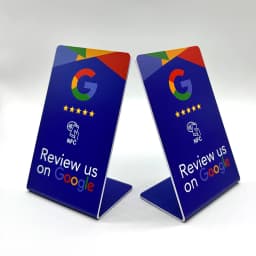 NFC Google Reviews Bracket 13.56Mhz Programmable Google Review Card NFC Station Table Bending Card Standing Brand Bracket