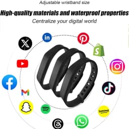 NFC Wristband Digital Business Card Wristband - Tap to Share NFC - iPhone & Android All NFC Enabled Devices