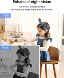 XIAOVV Indoor WiFi Surveillance Camera 2K Pet and Baby Camera with Motion Tracking 360° WiFi IP Home Cameras Night Vision