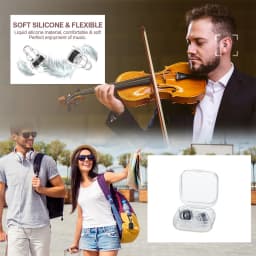 Silicone High Fidelity Concert Ear Plugs, Hearing Protection Earplugs, Noise Reduction Music Ear Plugs for Concerts