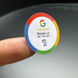 NFC Tags Review Us On Google NFC Tap Review Sticker Tags 30mm Waterproof Google Review Sticker 13.56Mhz NFC215 Adhesive Labels