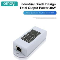 1 to 2 Port POE Extender 100/1000Mbps IEEE 802.3af/at Standard 48V for NVR IP Camera POE Extend 100 Meters for POE Range