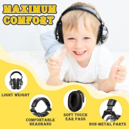 ZOHAN-Kids Hearing Protection Earmuffs, Child Noise Canceling Earmuffs for Watching Concerts, Air Shows