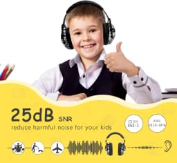 ZOHAN-Kids Hearing Protection Earmuffs, Child Noise Canceling Earmuffs for Watching Concerts, Air Shows
