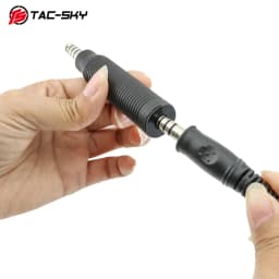 TS TAC-SKY Tactical Headset Adapter U-174 NATO/Military To Civilian Wiring Adapter for PeltorComta / Msa Sordin / TCI Hi-threat