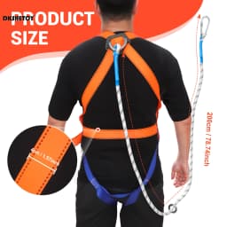 Safety Harness belt with Hook Fall Five-point High Altitude Work Protection Polyester Fibre Bearing Strength 2200KG professional