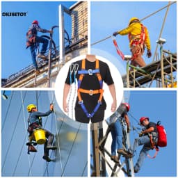 Safety Harness belt with Hook Fall Five-point High Altitude Work Protection Polyester Fibre Bearing Strength 2200KG professional