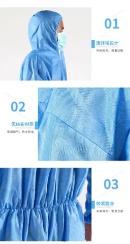 Disposable Breathable Dustproof Water Oil Resistant Work Safety Overall Anti Dust Spary Painting Decorating Labour Coverall Suit