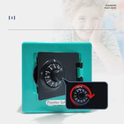 Mini Safe Piggy Deposit Bank Household Banknote Lock Password Money Box Cash Coins Saving Storage Code Case Child Christmas Gift