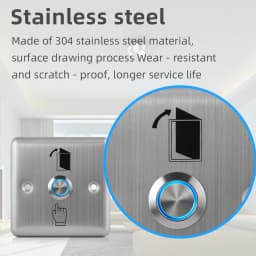 IP65 Waterproof Stainless Steel Exit Button - LED Backlit Door Release Switch with Access Control & Alarm System Integration