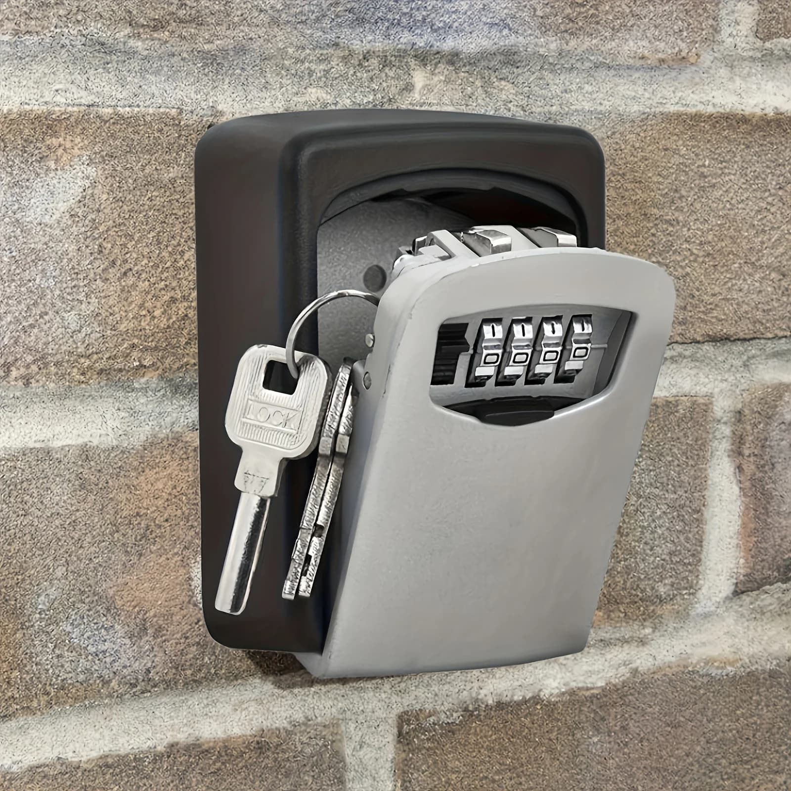 1pc Key Safe Wall Mount | No-Battery Combination Lock Box - 9.4cm Metal/Plastic for Home & Travel Security,for Home Hotel