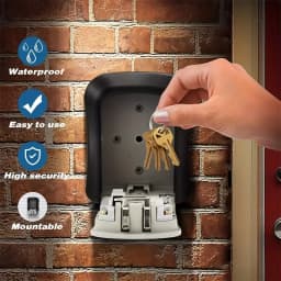 1pc Key Safe Wall Mount | No-Battery Combination Lock Box - 9.4cm Metal/Plastic for Home & Travel Security,for Home Hotel