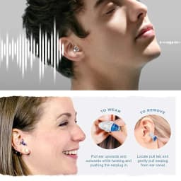 High Fidelity Silicone Earplugs - Reusable Noise Reduction Hearing Protection Ear-Plugs with Case for Concerts Musicians