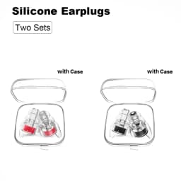 High Fidelity Silicone Earplugs - Reusable Noise Reduction Hearing Protection Ear-Plugs with Case for Concerts Musicians