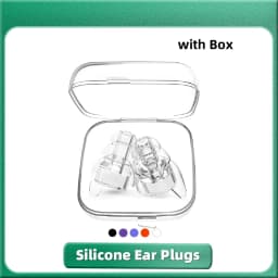 High Fidelity Silicone Earplugs - Reusable Noise Reduction Hearing Protection Ear-Plugs with Case for Concerts Musicians