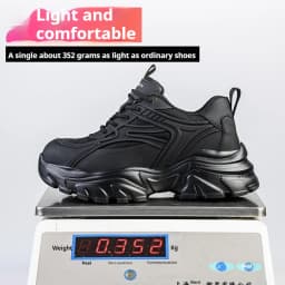 Safety Shoes Women's Work Boots Steel Toe Cap Puncture-Proof Indestructible Security Work Shoes Lightweight Comfortable Sneakers
