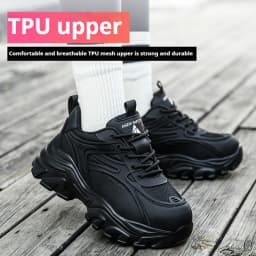 Safety Shoes Women's Work Boots Steel Toe Cap Puncture-Proof Indestructible Security Work Shoes Lightweight Comfortable Sneakers