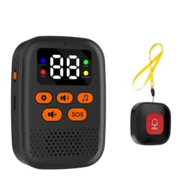 SOS Watch Caregiver Pager Wireless Medical Call Button Surveillance Elderly SOS Alarms Vibration Pager Digital Display Call Bell