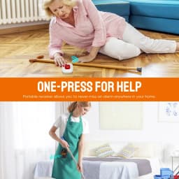 SOS Watch Caregiver Pager Wireless Medical Call Button Surveillance Elderly SOS Alarms Vibration Pager Digital Display Call Bell