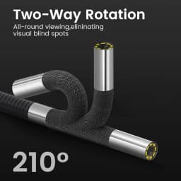 TESLONG 2.0MP 5.5mm Lens Two-way 210°Articulating Endoscope Camera for Android iOS Tablet Endoscope Recording Video with Sound