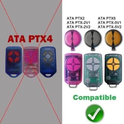 ATA PTX-5V2 PTX-5V1 PTX-5 PTX5 PTX-2V2 PTX-2V1 PTX-2 PTX2 Remote Control Garage Door Opener 433.92MHz for Electric Gate Control