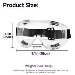 Professional Goggles Splashproof Dustproof Windproof Sandproof Transparent & Black Riding Skiing Sports Glasses