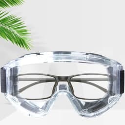 Professional Goggles Splashproof Dustproof Windproof Sandproof Transparent & Black Riding Skiing Sports Glasses