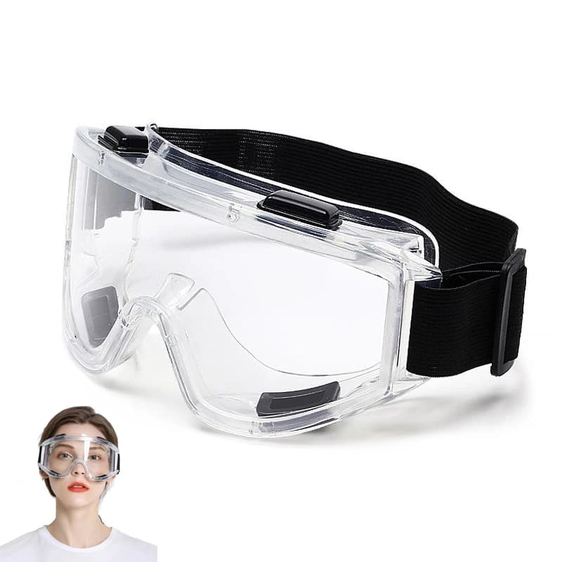 Professional Goggles Splashproof Dustproof Windproof Sandproof Transparent & Black Riding Skiing Sports Glasses