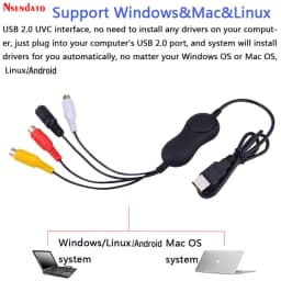 Ezcap158 USB2.0 Video Audio Grabber Card Analog Video Recording to Digital USB UVC Capture for XBOX PS3 VHS Windows MAC Android