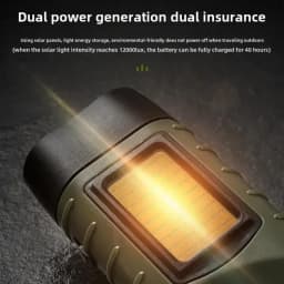 Solar Hand Crank Flashlight - 3-in-1 Emergency LED Light with Camping Power Bank Outdoor Survival Gear
