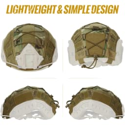 BOOIU Tactical Helmet Cover for MH PJ BJ OPS-Core Fast Helmet Hunting CS Camo Airsoft Paintball Helmet Cover with Elastic Cord