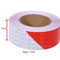 5cm/10cm/15cm/20cm*5M Reflective Adhesive Tape Left Or Right Twill White-Red Strips Waterproof Safety Reflectors Sticker For Car