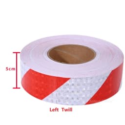 5cm/10cm/15cm/20cm*5M Reflective Adhesive Tape Left Or Right Twill White-Red Strips Waterproof Safety Reflectors Sticker For Car