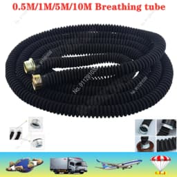 0.5M, 1M, 5M, 40MM Interface Gas Mask Snorkel Wear Resistant Anti-Aging Gas Mask and Filter Connecting Pipe