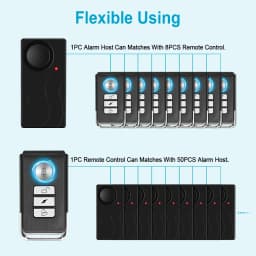 New 110dB Door And Window Vibration Alarm Wireless Anti-Theft Alarm With Remote Control Home Bicycle Security Burglar Alarm