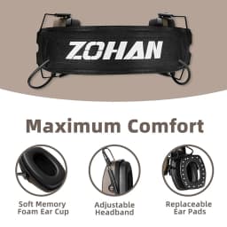 ZOHAN 5.0 Bluetooth Electronic Tactics Shooting Earmuffs Hearing Protection Anti-Noise Sound Amplification For Hunt Shoot Range