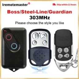 Replacement Boss Steel-Line Guardian Garage Door Remote Control BOL4 BOL6 BOL9 BRD1 BRD9 2211-L (TX) 303mhz