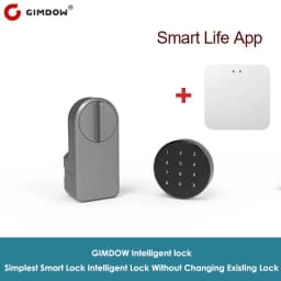 GIMDOW Smart Door Lock Hotel Apartment Intelligent Sticker Installation Bluetooth-Compatible Tuya Smart App Electronic Lock