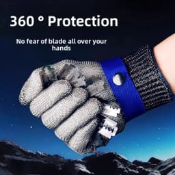 Stainless Steel Gloves Anti-cut Safety Cut Resistant Hand Protective Metal Meat Mesh Glove for Butcher Wire Knife Proof Stab