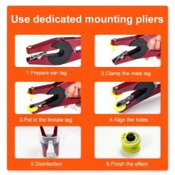 10pcs Pig Ear Tag 30mm Size Livestock Management UHF / LF RFID 860~960Mhz/ 134.2Khz Animal Ear Tags for Pig Farm