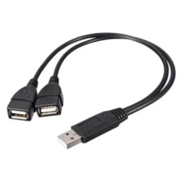 Dual Splitter Adapter Cable One to Two Female to USB 2 Male Power Extension Cables, High Quality USB 2.0 Cable USB Convenience