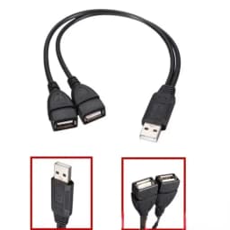 Dual Splitter Adapter Cable One to Two Female to USB 2 Male Power Extension Cables, High Quality USB 2.0 Cable USB Convenience