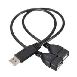 Dual Splitter Adapter Cable One to Two Female to USB 2 Male Power Extension Cables, High Quality USB 2.0 Cable USB Convenience