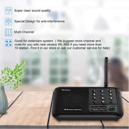 Wuloo 1 Mile Long Range Wireless Intercom System for Home House Business Offices Room to Room Communicate