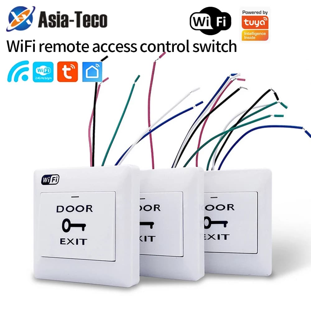 Support Tuya App WIFI Exit Switch Surface Mounted Intelligent Life Access Control System Control 4-Wire Switch
